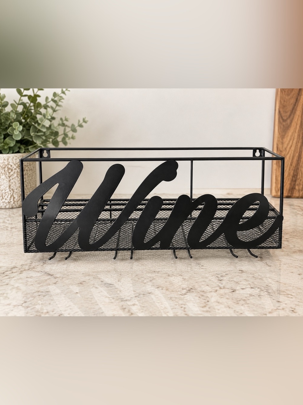 Black Metal Wall Word Decor - Script Welcome Sign